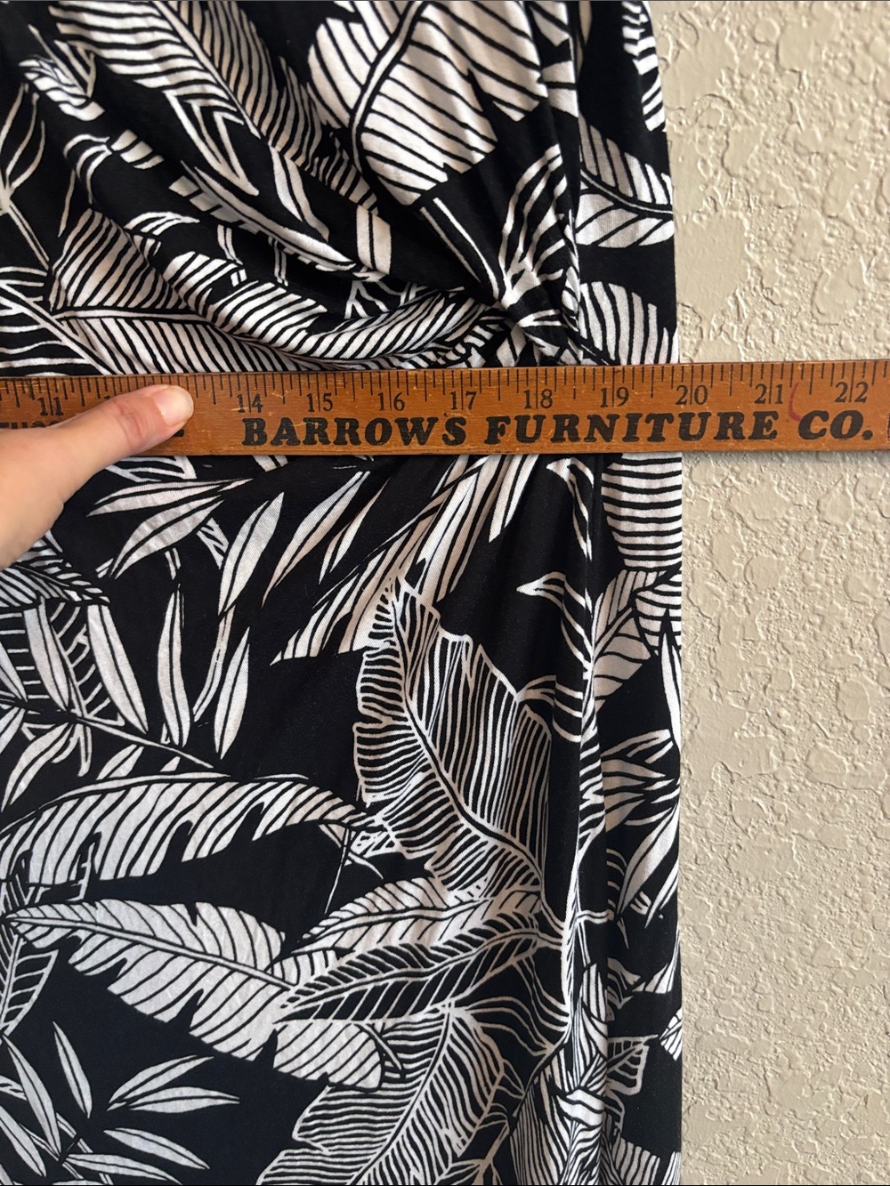 Avenue Black & White Leaf-Print Maxi Dress - Picture 8 of 12